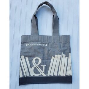 Barnes & Noble Re-Wrap‎ Grey Organic Cotton Tote Bag Fair Trade Book Graphic